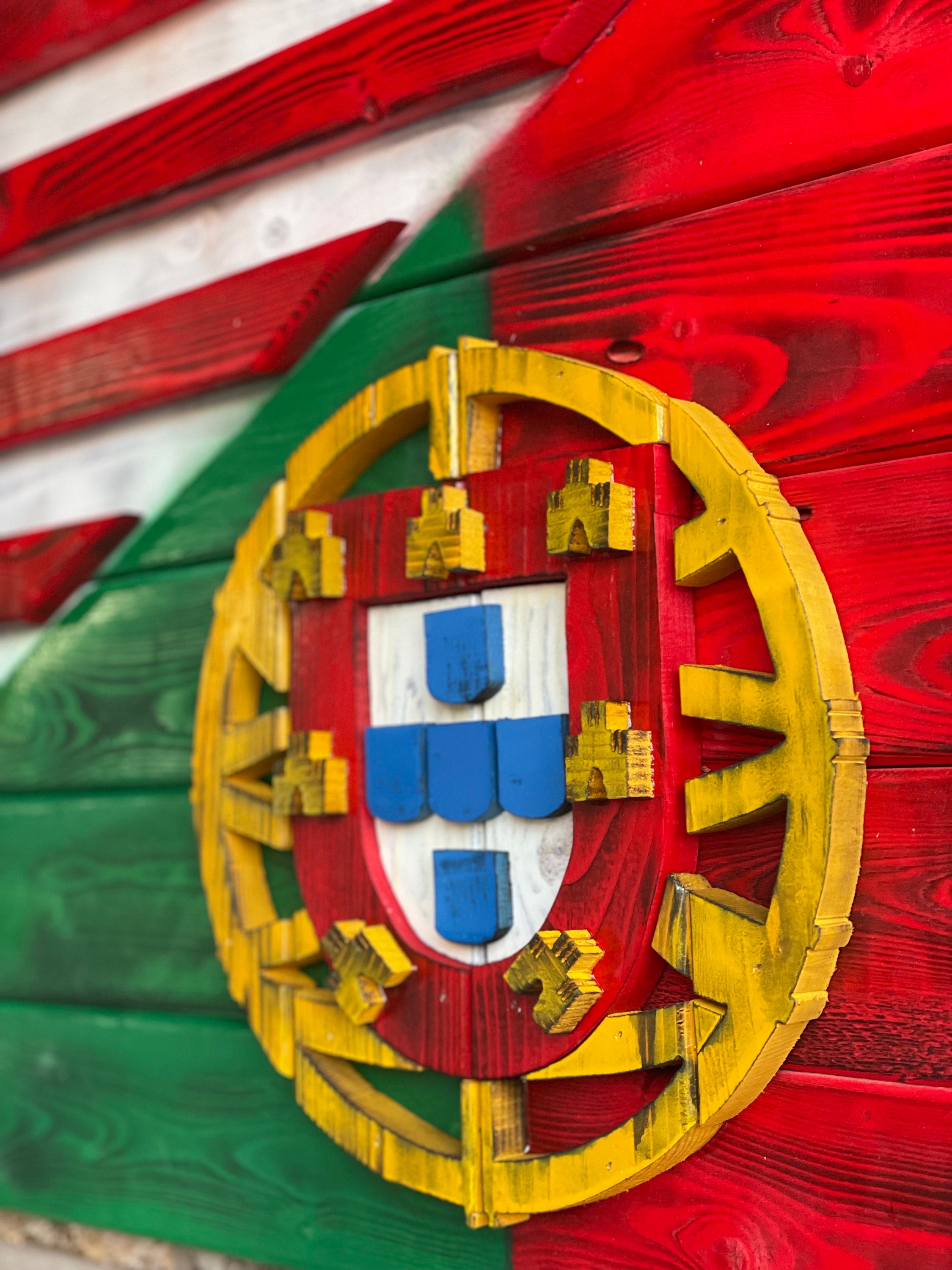 3D Wooden Portugal/canada/azores Flag | Cottage Backyard Decor