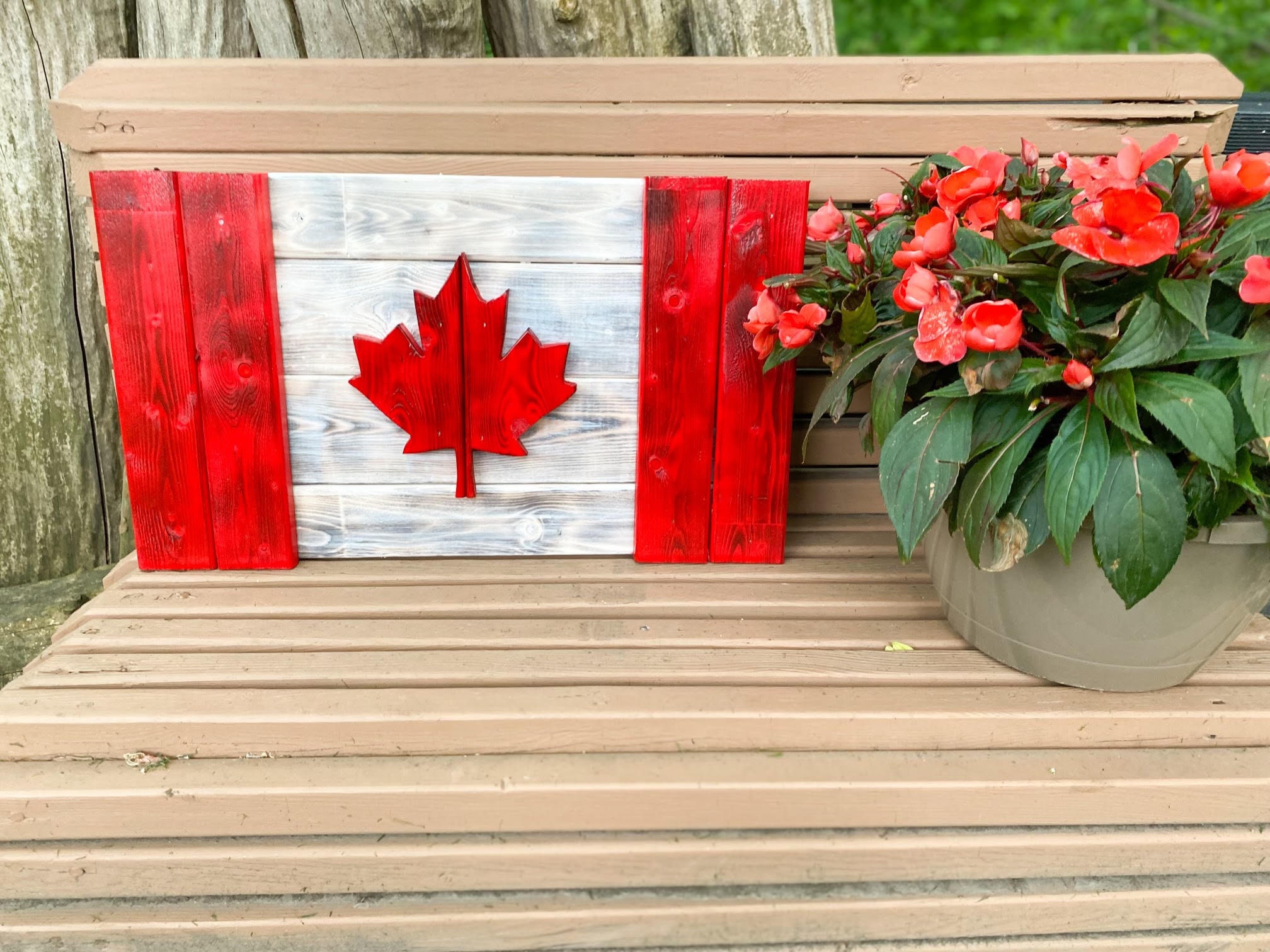 3D Wooden Canadian Flag Cottage Backyard Porch Decor Etsy Canada