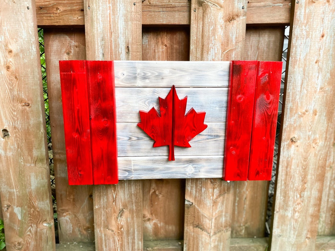 3D Wooden Canadian Flag Cottage Backyard Porch Decor Etsy Australia
