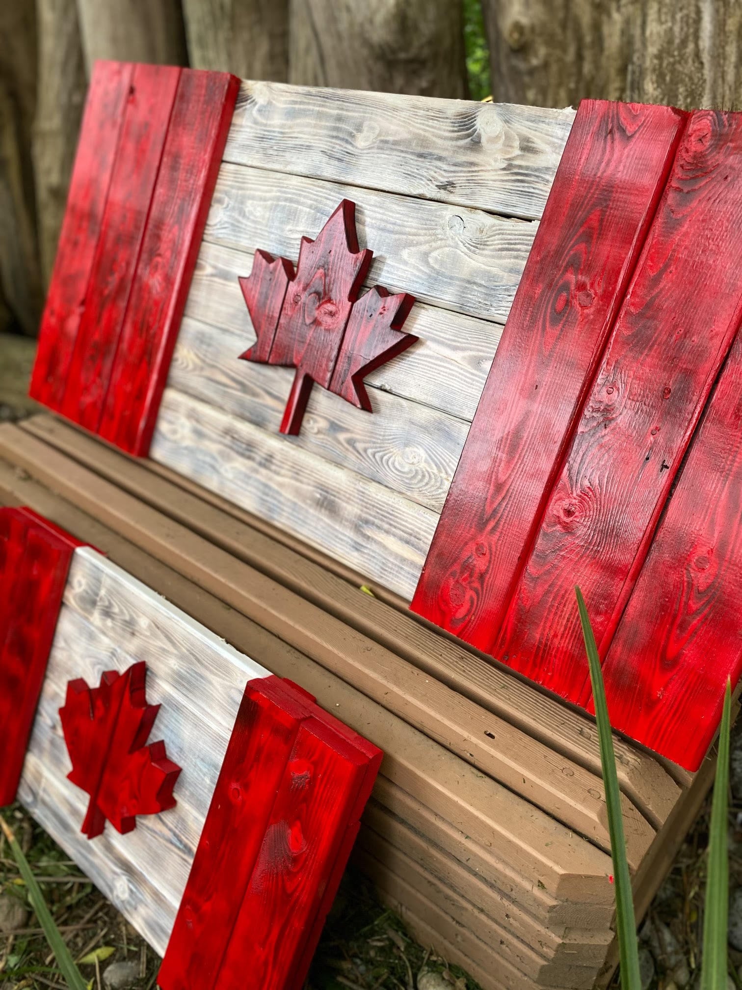 3D Wooden Canadian Flag Cottage Backyard Porch Decor Etsy Canada