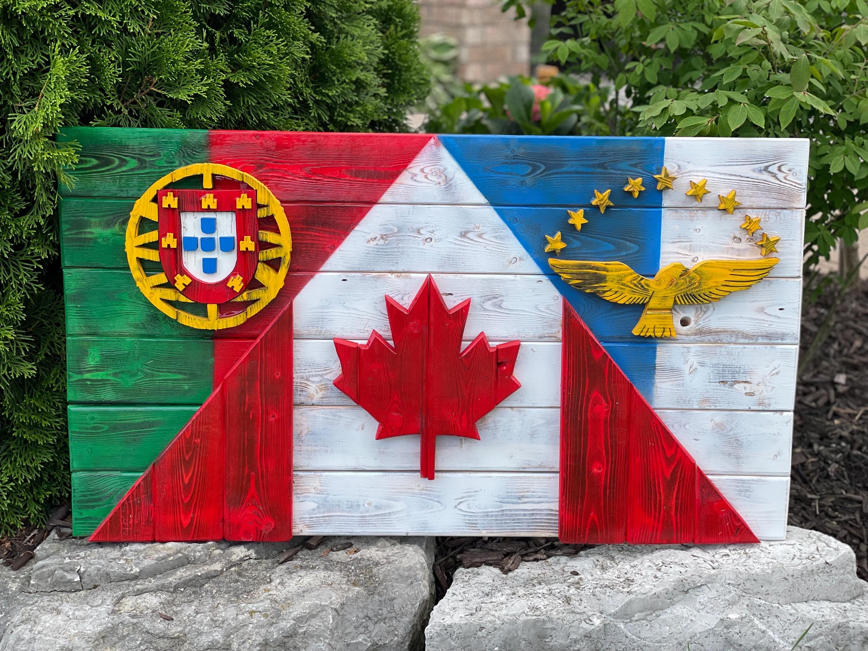 ACEANDRARE　PORTUGUESE FLAG コルセット ドレス 3D Wooden Portugal/canada/azores Flag | Cottage Backyard Decor