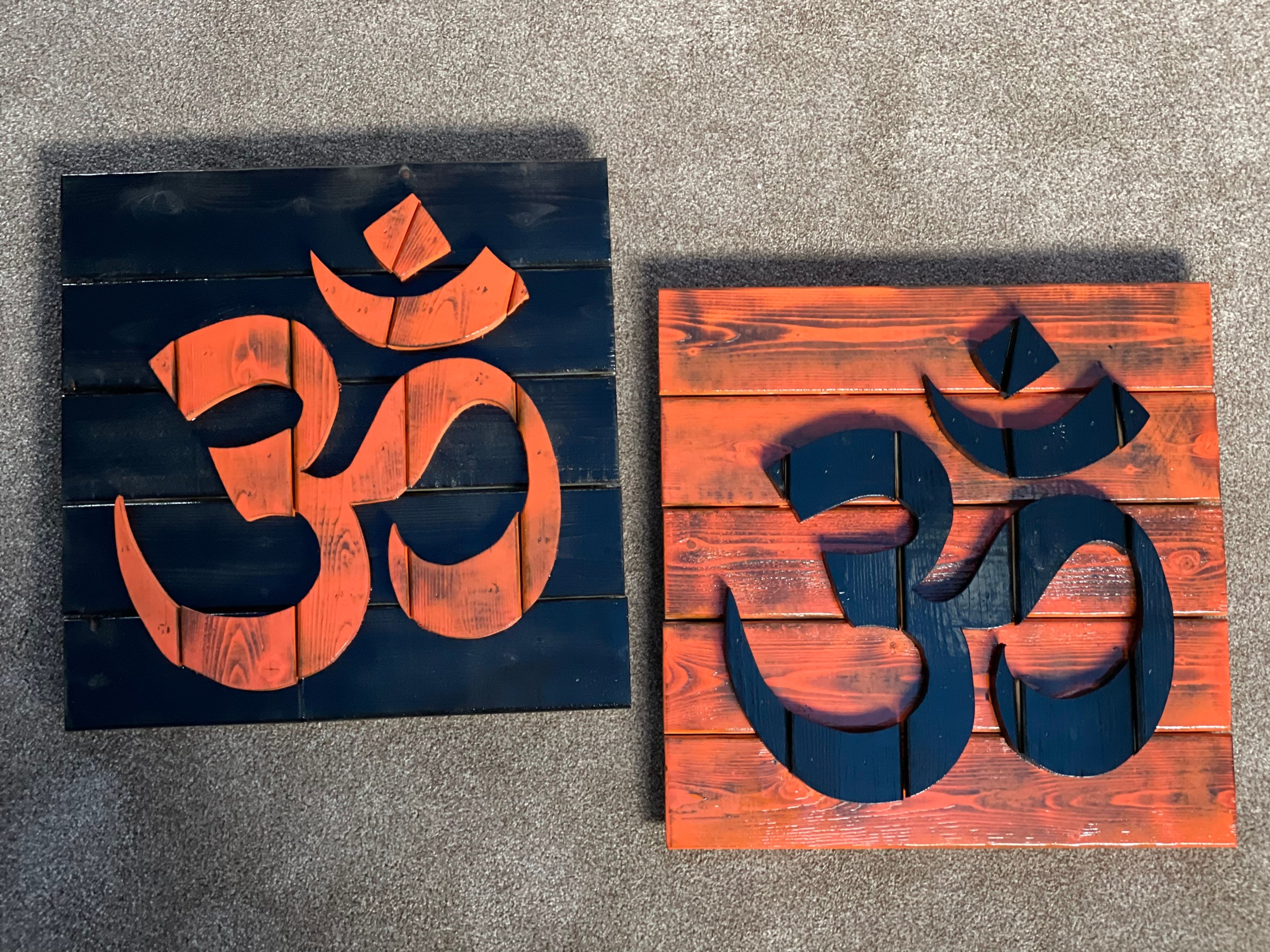 3D Wooden Om Symbol Wall Decor Om Aum Yoga Studio Hinduism Wood Flag Home  Decor Spiritual Gift 