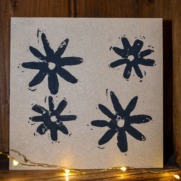 Lino Print Cards Etsy