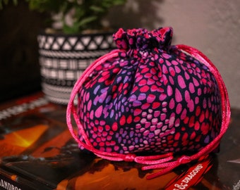 Wildfey floral small dice bag | dnd, dm gift, coin pouch, bag of holding, token pouch