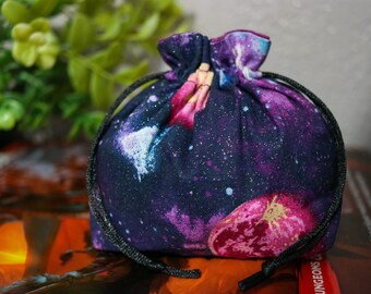 Handmade Galaxy Dice Bag | D&D, TTRPG Token Pouch
