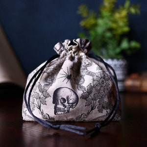 Occult small dice bag | ttrpg gift | dnd gift | coin pouch | token storage | bag of holding | board game | table top