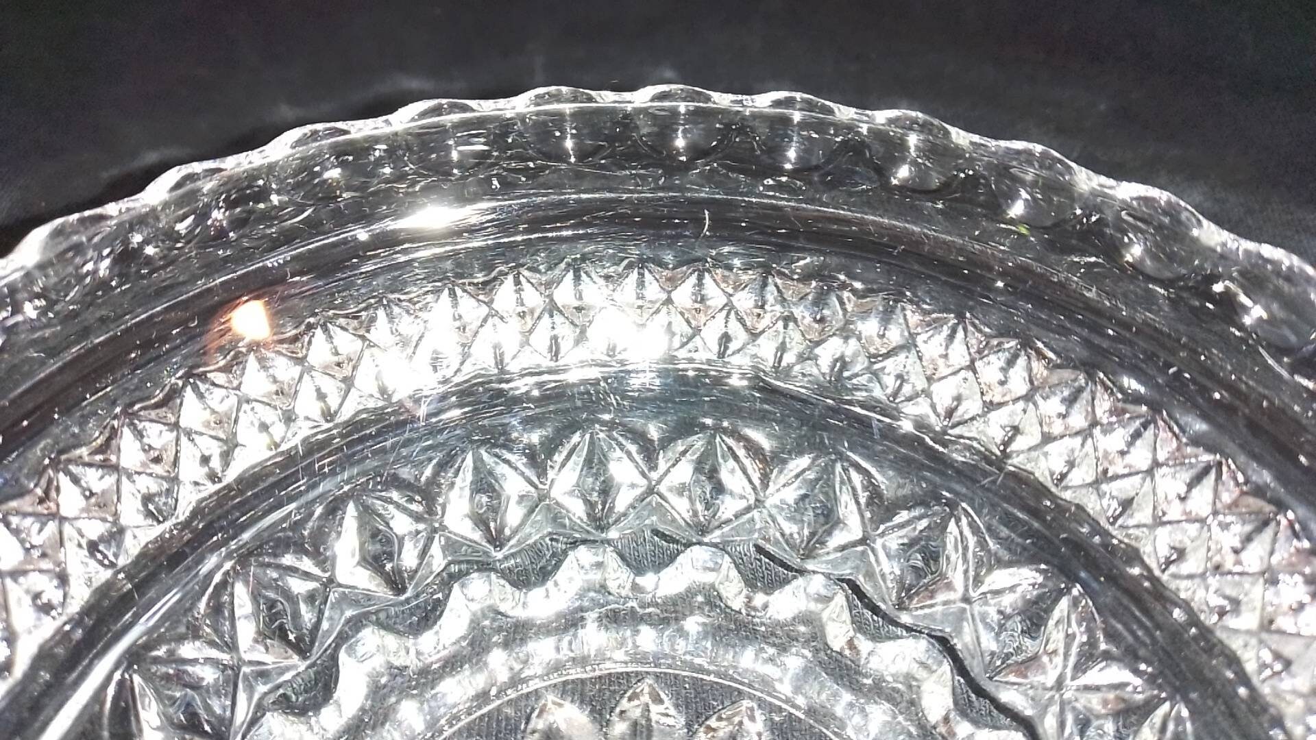 Wexford waffle pattern pressed glass bowls lot vintage Anchor Etsy