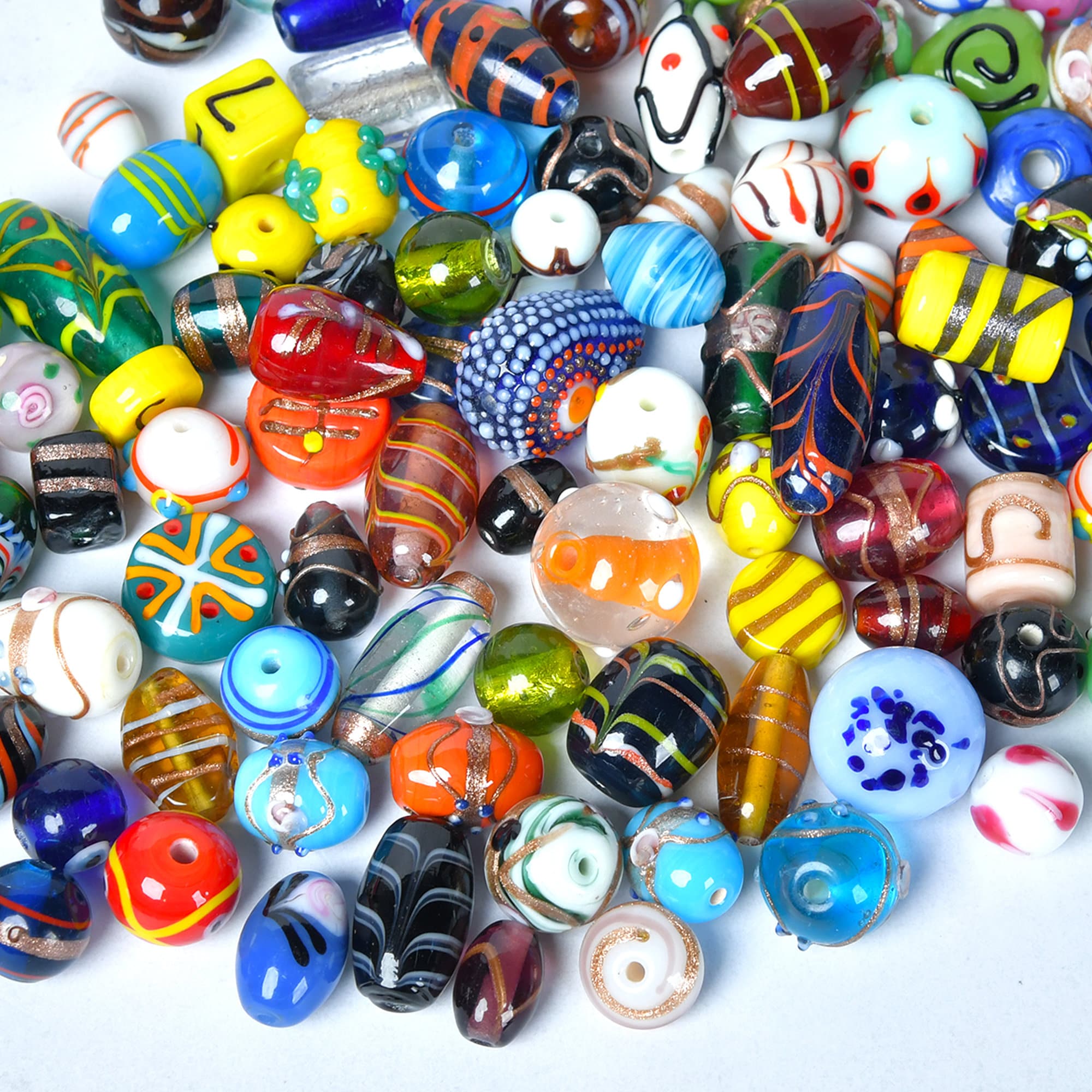 135g De Perles En Verre Indien Marron - Fait Main Pour Création De Bijoux