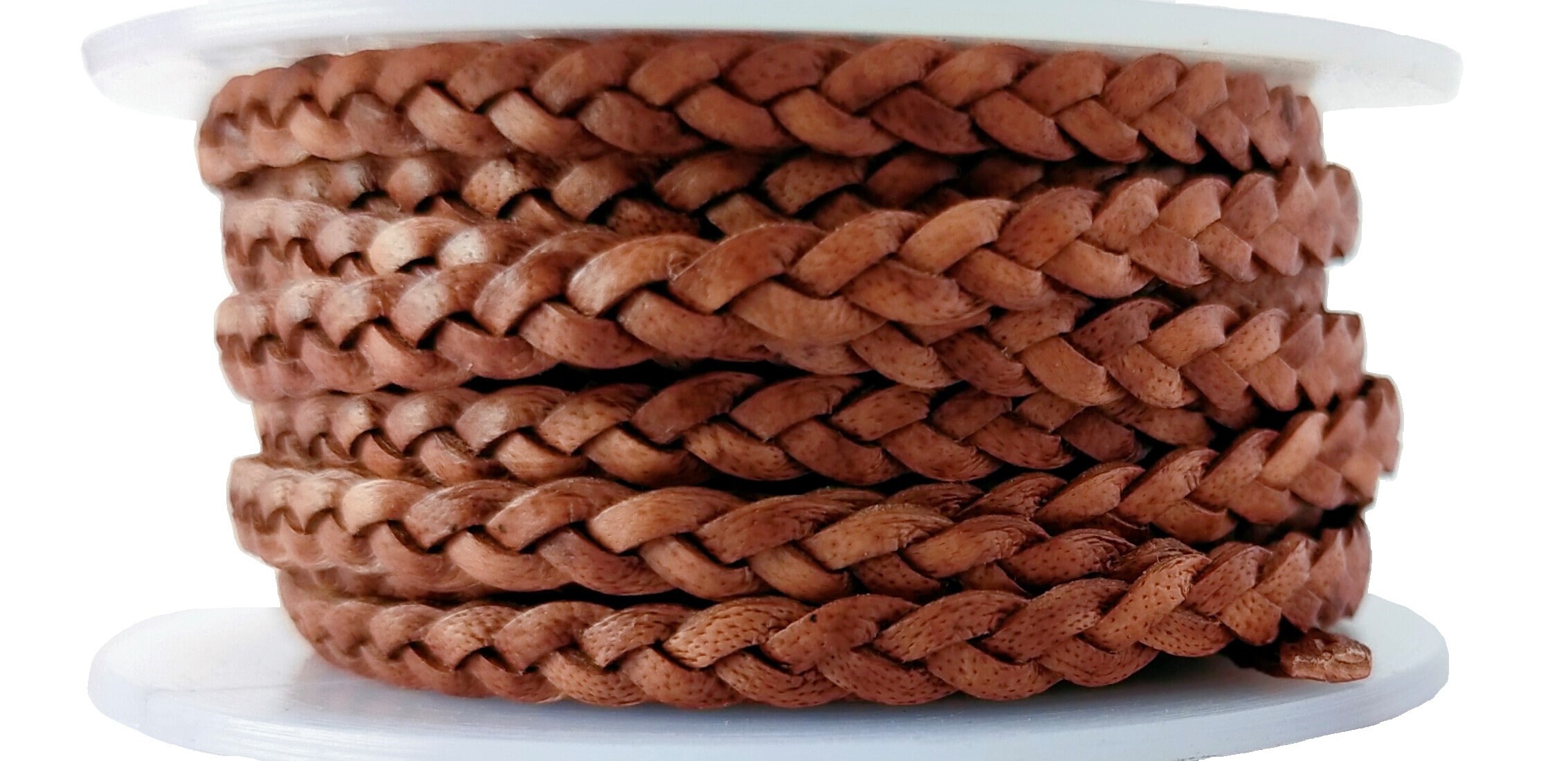 3 MM Flat Braided Genuine Leather String Cord, Rope for Jewelry Making ...