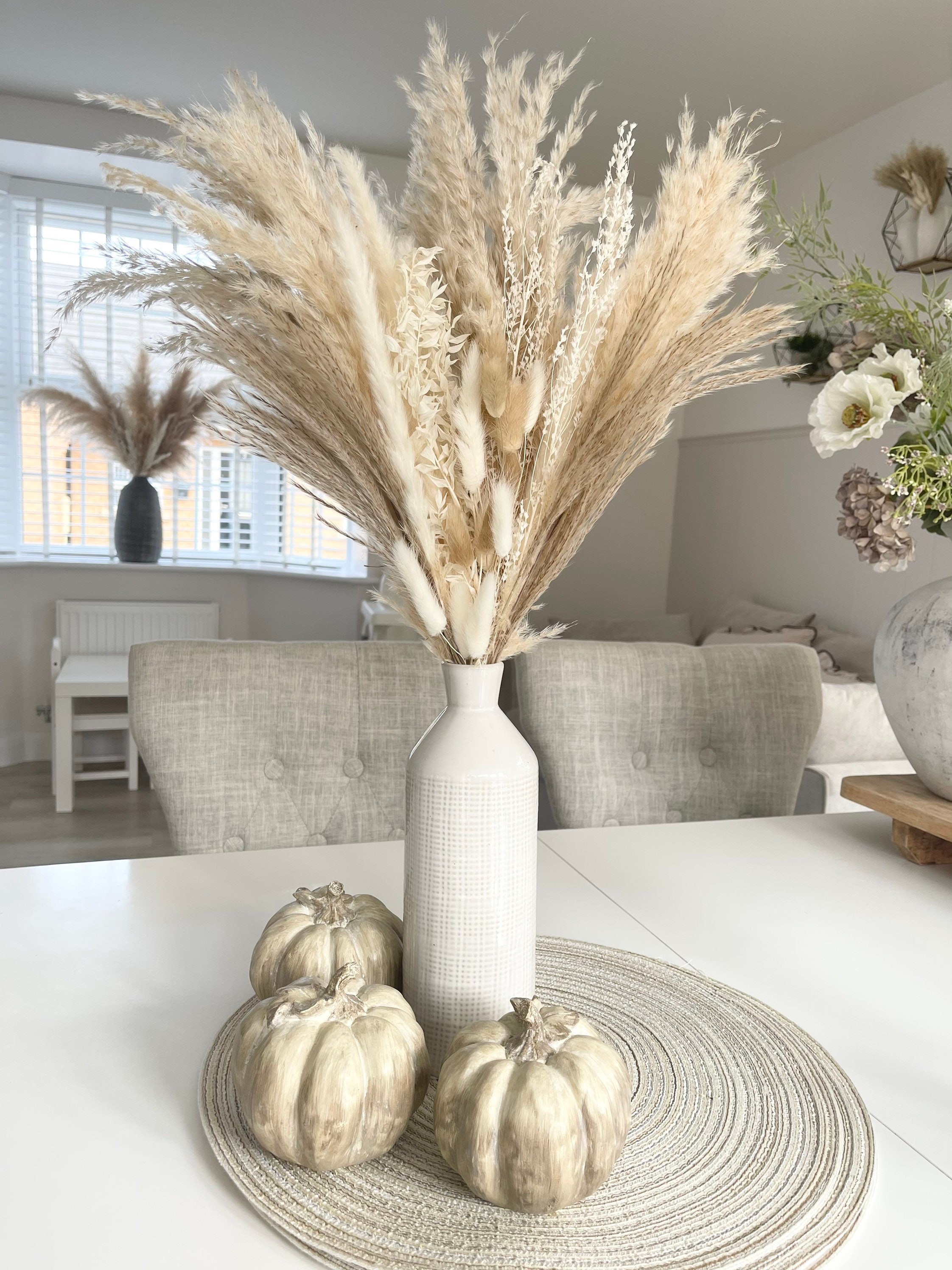 Pampas & Vases / Cream Pampas / Large and Small Vase / Neutral Etsy UK