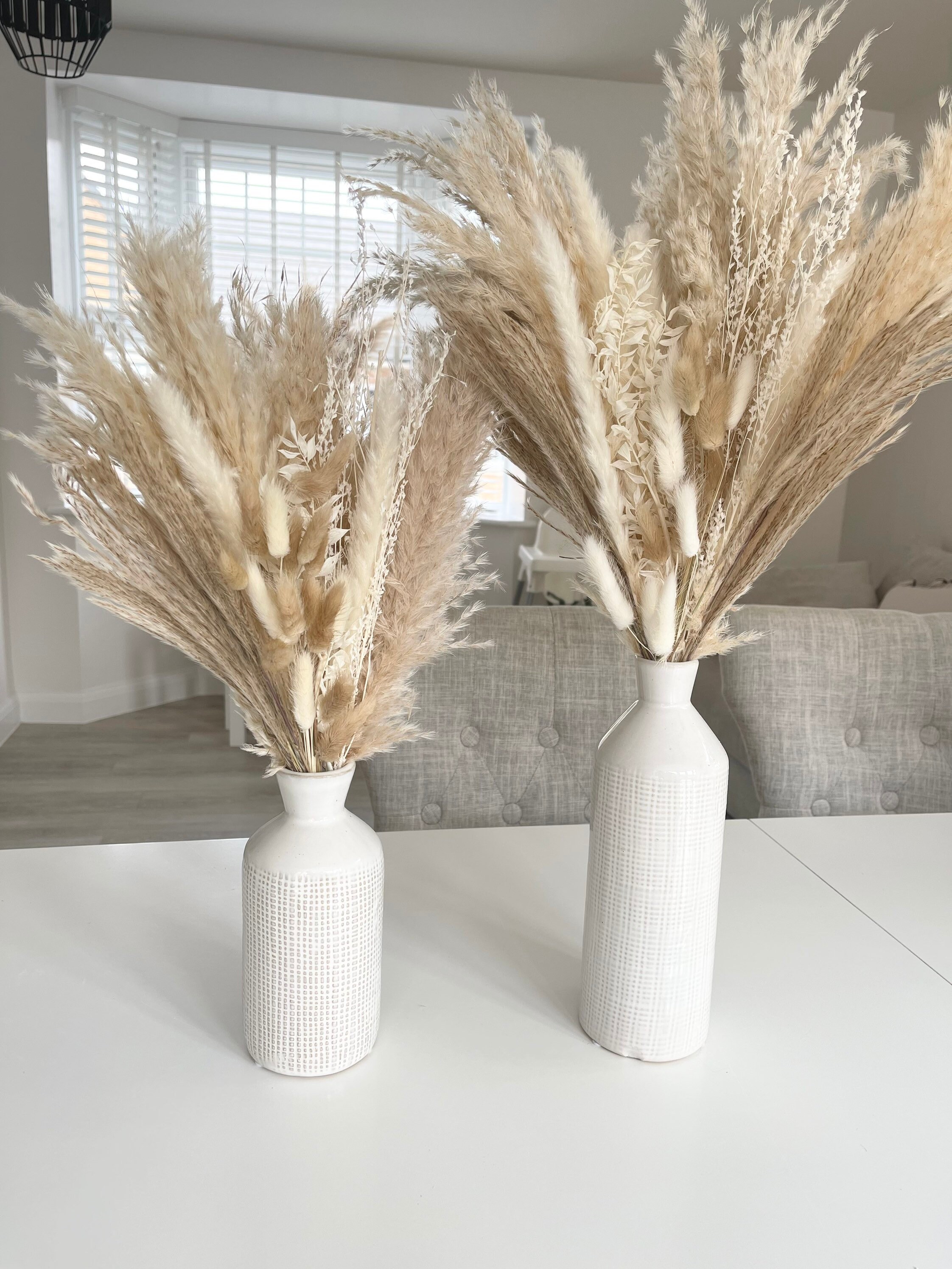 Pampas & Vases / Cream Pampas / Large and Small Vase / Neutral Etsy UK