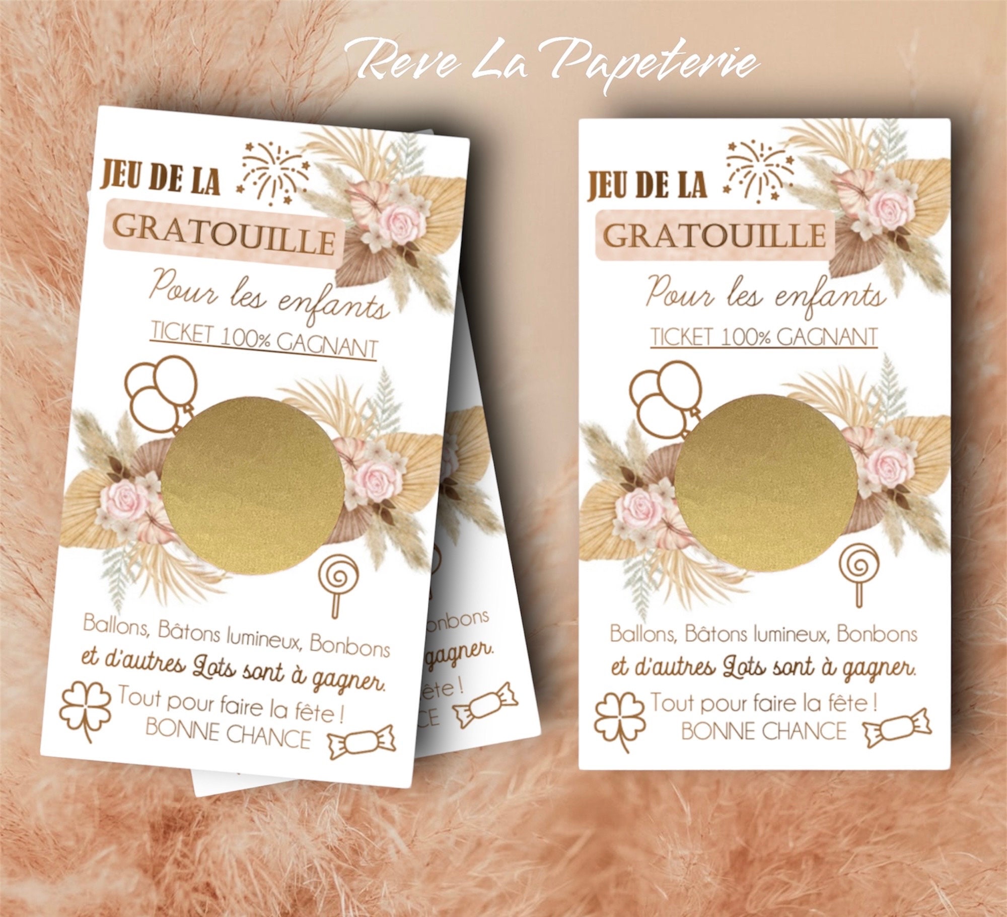 Alternative jeu de la jarretière Tombola personnalisée mariage lot de  tickets carte jeu à gratter personnalisé animation originale -  Portugal
