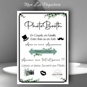 Affiche Photobooth/Candy Bar/ Gobelets/Livre dor/Bienvenue/Bar à Tattoos image 1