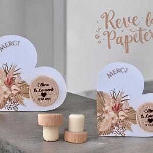 Bouchons de bouteilles de vin de verdure, bouchon de vin, faveurs de mariage, bouchon de vin personnalisé, faveurs témoins
