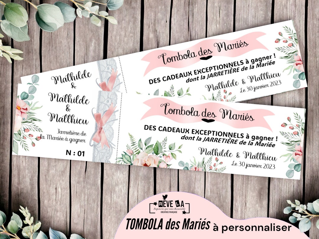 Wedding Raffle Paper Lot of Bride and Groom Raffle Tickets/poster With the Lots/wedding ...