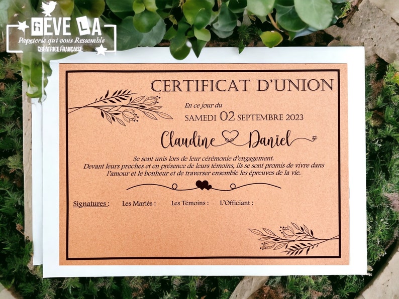 Certificat dunion image 6