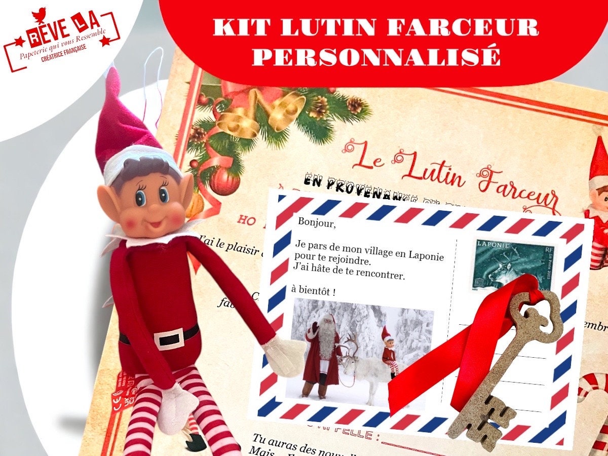 KIT Lutin/Lutine Farceur de Noël/personnalisé/Elfe / Elfie -  France