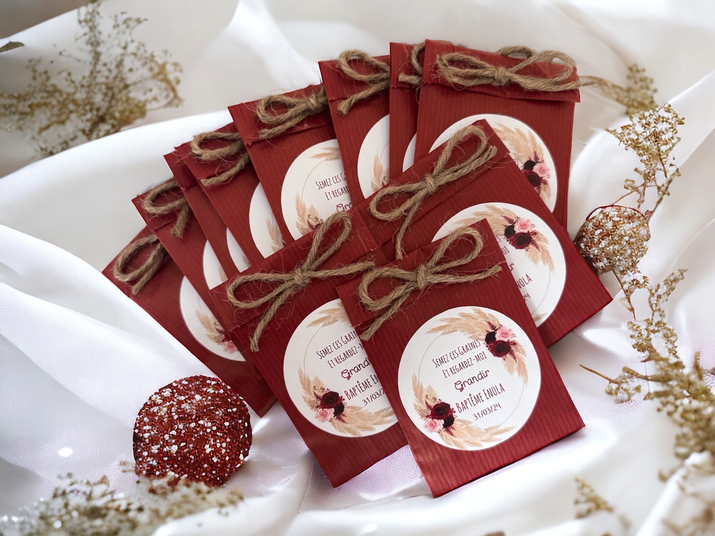 Lote Sobres de Semillas para sembrar/favor/boda/bautizo/comunión/EVJF/cumpleaños/regalos personalizados para invitados/Barbecho/flores campestres