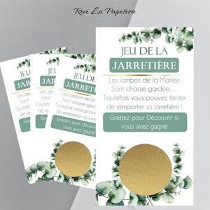 Carte à gratter Jeu de la jarretière pour mariage