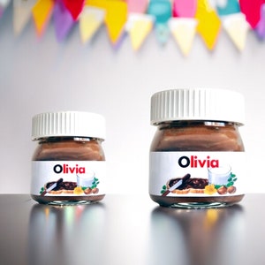 Lot Nutella Étiquettes Autocollantes pot 25g/remerciements/cadeaux invités/mariage/baptême/anniversaire/EVJF/témoins/annonce grossesse/papa/ image 4