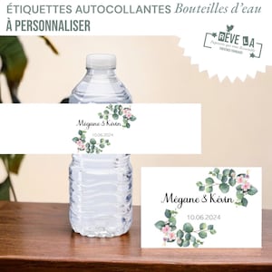 Etiketten Kleine gepersonaliseerde zelfklevende waterflessen/bruiloft verjaardag/doop/Kerstmis/Pacs/personalisatie