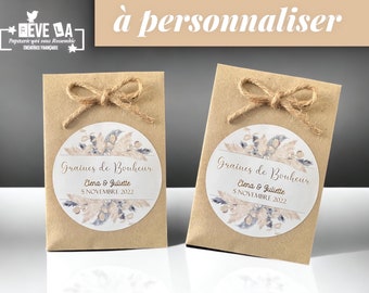 Lote Sobres de Semillas para sembrar/favor/boda/bautizo/comunión/EVJF/cumpleaños/regalos personalizados para invitados/Barbecho/flores campestres