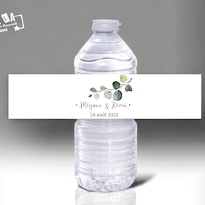 Kleine gepersonaliseerde zelfklevende waterflesetiketten/Bruiloft Verjaardag/Doop/Kerstmis/Pacs/personalisatie