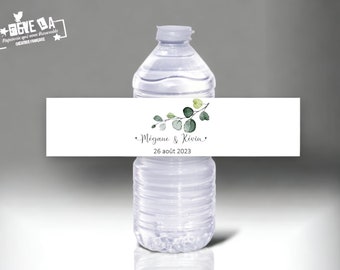 Etiquettes Petites Bouteilles d’eau autocollantes personnalisées/Mariage Anniversaire/Baptême/noël/Pacs/personnalisation