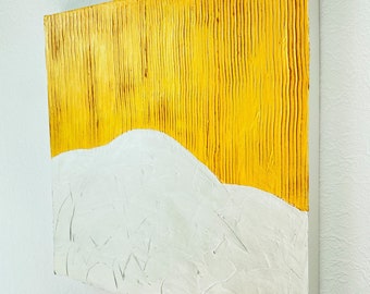 50x50x3,5 cm - Acryl Strukturbild abstrakt