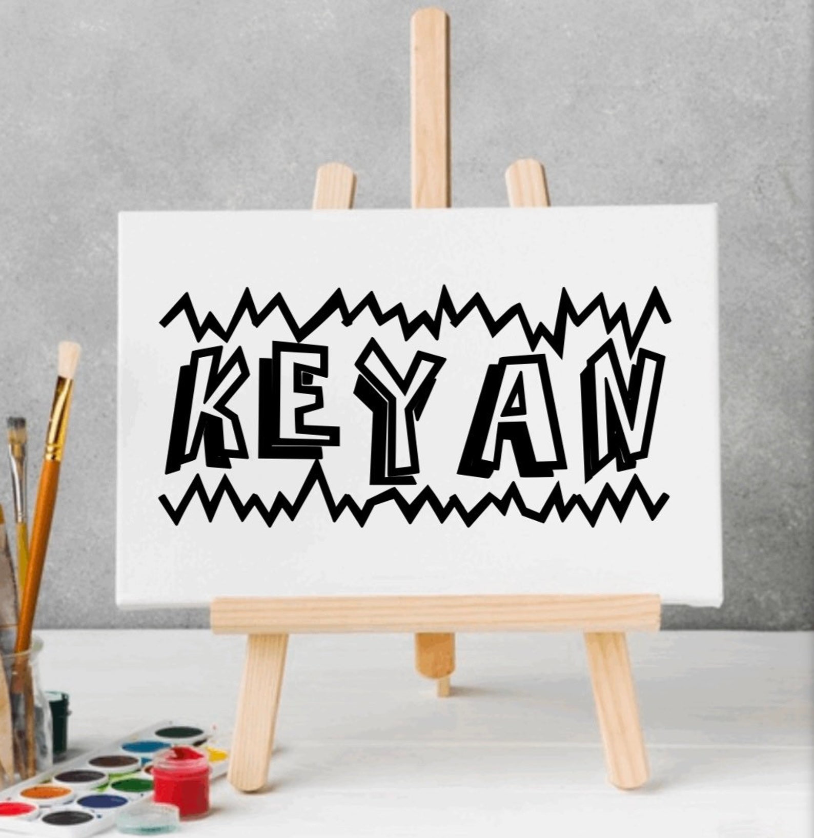 Paint and Sip Name Personalized Name Canvas PrePrinted Etsy