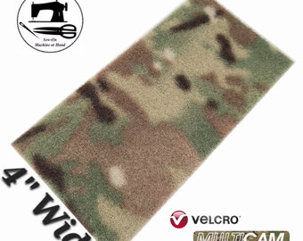 4” (Inch) Velcro® Brand Sew-On MultiCam® Camouflage LOOP SIDE ONLY (Soft Fuzzy Side) - Strip