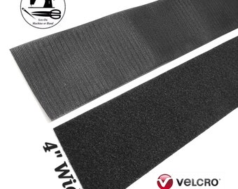 4" Wide x 36" (Inch) VELCRO® Brand Mil-Spec Sew-On Strip (Hook & Loop) - Black