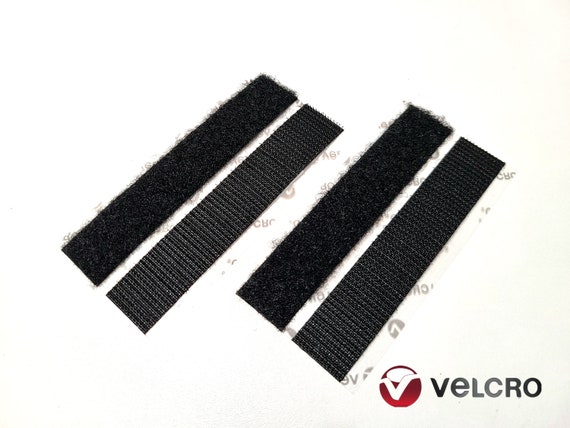 VELCRO® Brand 4 X 3/4 inch General Purpose Sticky Back Strips 2 Sets, Hook  and Loop Sides Black 