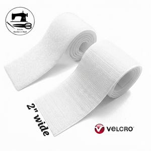 2” Wide x 24” (Inch) VELCRO® Brand Sew-On (Hook & Loop) Fastener - White