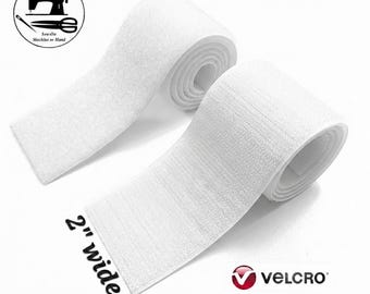 2” Wide x 24” (Inch) VELCRO® Brand Sew-On (Hook & Loop) Fastener - White