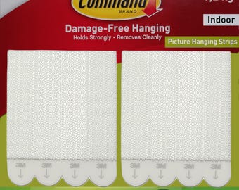 3M Command Brand Picture Hanging Strips Large, 4 Pairs (8 Strips), Holds 16 lbs*