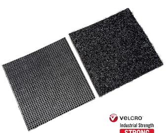 VELCRO® 2” x 2” (Inch) Industrial Strength Heavy Duty Stick-On Square