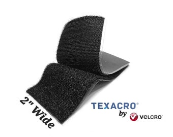 VELCRO® Brand TEXACRO Stick-On Strip (Hook & Loop) - Black