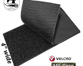 4" Wide x 8" (Inch) VELCRO® Brand Mil-Spec Sew-On Strip (Hook & Loop)