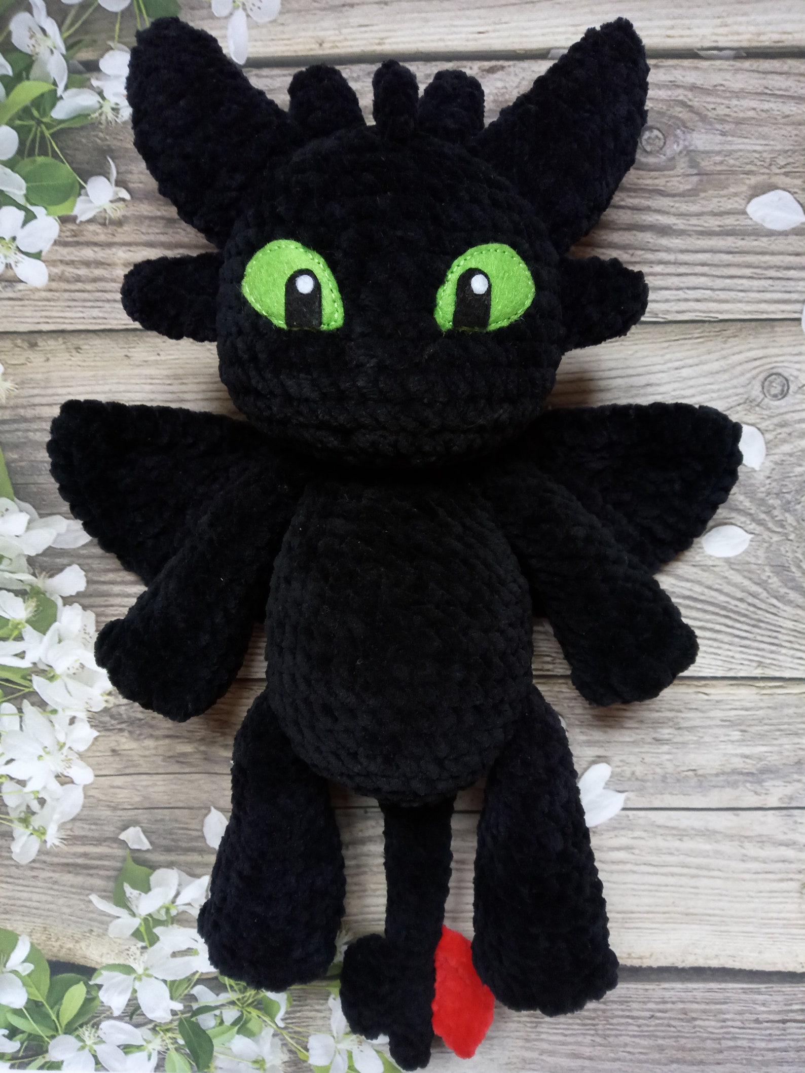 Crochet pattern Plush Toothless amigurumi PDF tutorial English Etsy