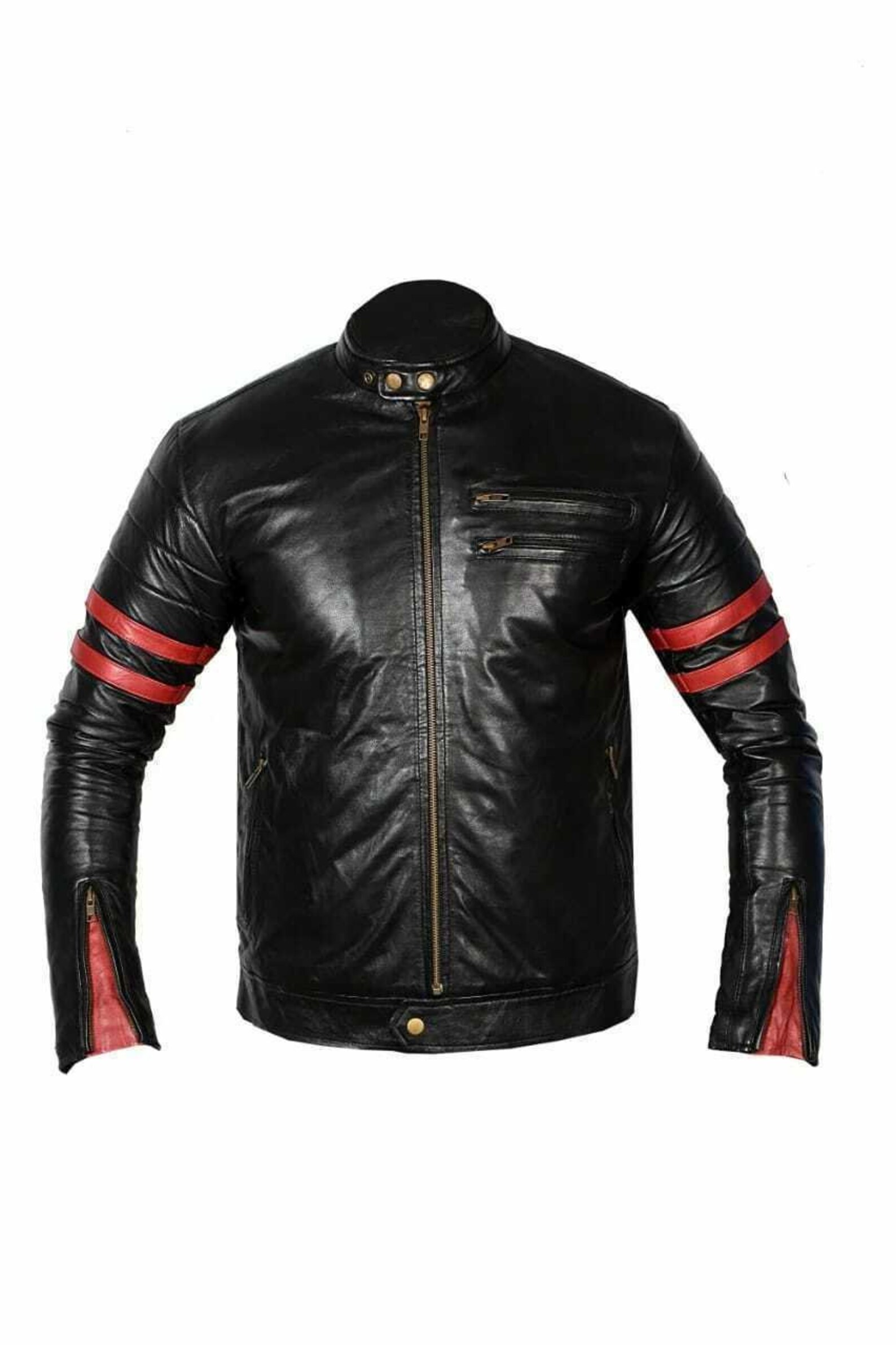 Genuine Pure Ship Leather Jacket Men's Black Café Racer Etsy