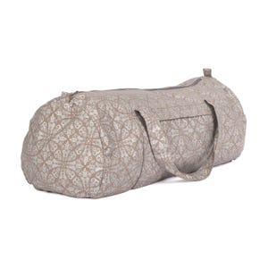 Bolsa de yoga caliente de algodón estampada: forro repelente al agua Silver/Taupe - Raja