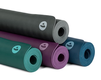 100% Natural Rubber Eco Yoga Mat - 6mm EXTRA THICK - 185cm Long - 60cm Wide - Maximum Grip Eco Friendly Yoga Mat