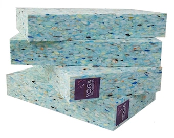 4 x Yoga & Pilates Recycled Chip Foam FULL Height Blocks - 30cm x 20cm x 5cm