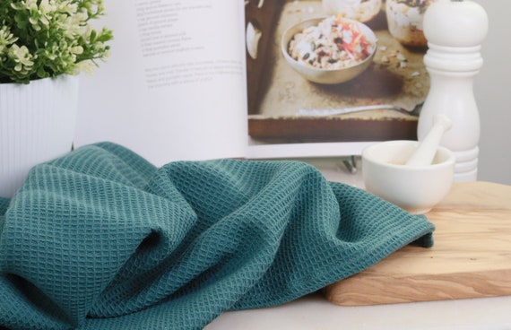 Teal Dish Towels for Kitchen, Absorbent Cotton Kitchen Towels for Drying  Dishes