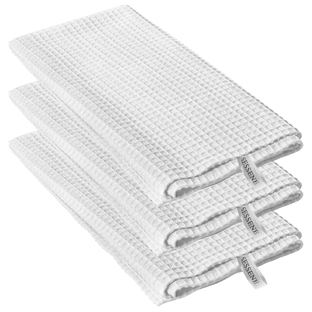 Pure Cotton Terry Tea Towel Set of 3 White Tea Towel Set Etsy