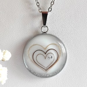 Memorial jewelry with hair / necklace pendant / jewelry / chain / keepsake / heart