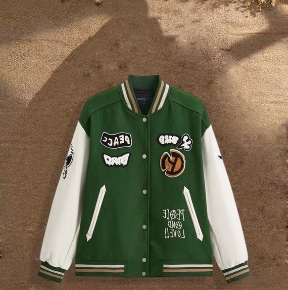 Basketball Varsity Jacket Embroidery Bomber Jacket American Etsy