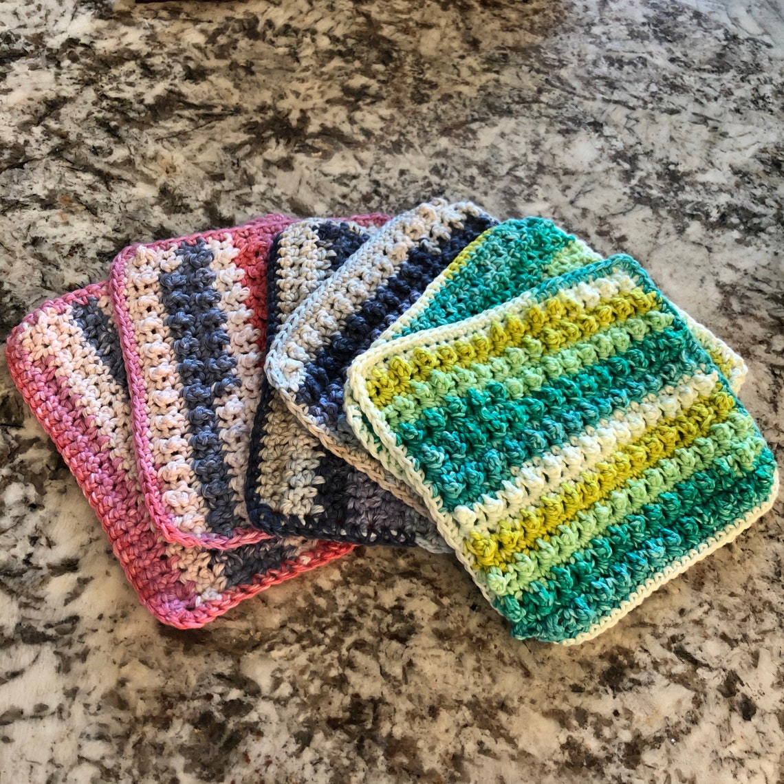 Crochet Dishcloths Handmade Crochet Rags Kitchen | Etsy