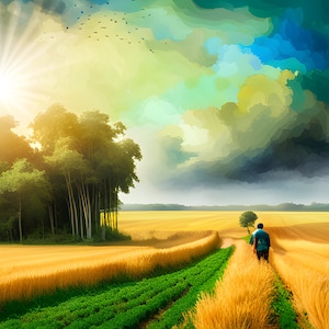 11 scenery oil paintings printable for home and office